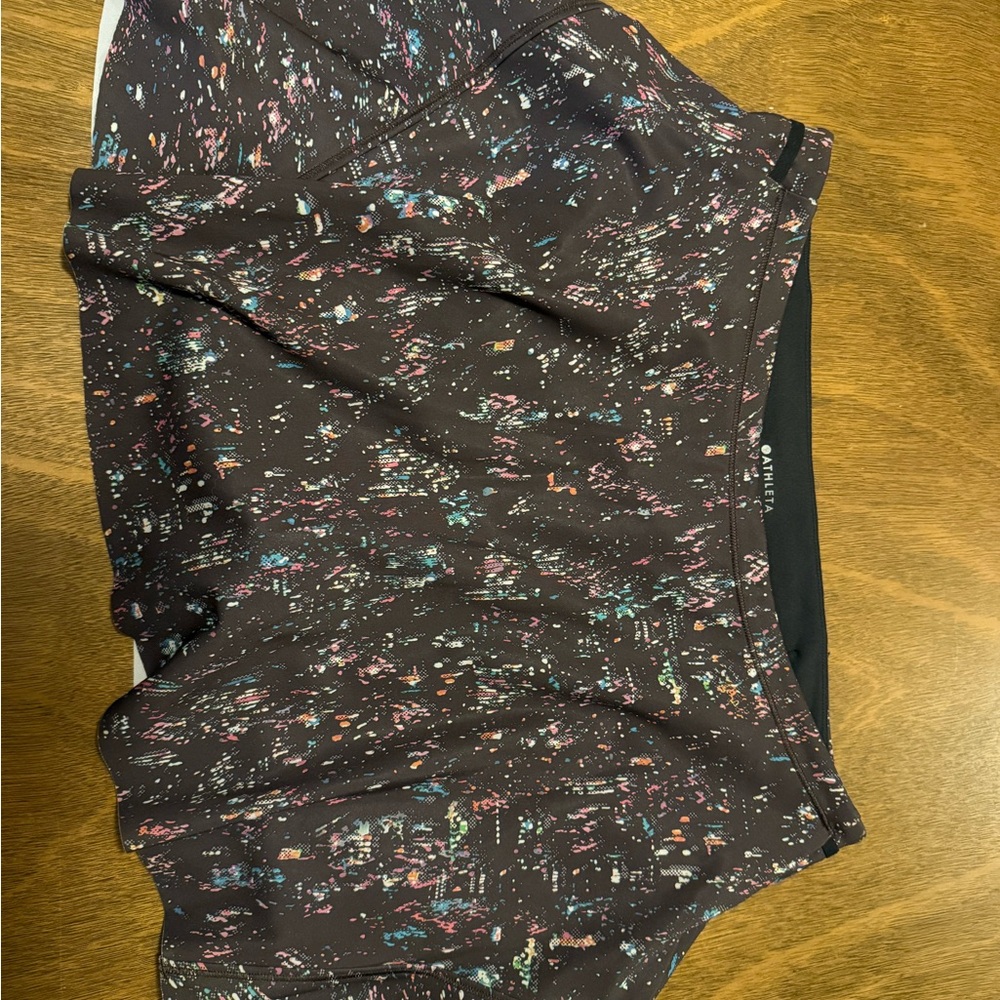 Athleta Dark Gray Athletic Tennis skirt with built in shorts with pockets.
